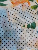 SJAAL :Witte stof met zwarte stippen, 2m x 20cm, Kleding | Dames, Ophalen of Verzenden, Nieuw