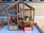 Houten poppenhuis HEMA met meubels en poppen, Ophalen, Zo goed als nieuw, Poppenhuis