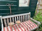 2 Brocante tuinrekjes om op te hangen + 2 harspotten +1 haak, Ophalen