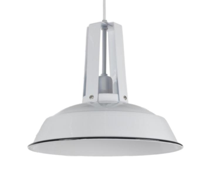 Hanglamp Wit Industrieel 34x30 NIEUW, Huis en Inrichting, Lampen | Hanglampen, Nieuw, Minder dan 50 cm, Metaal, Ophalen of Verzenden