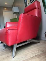 Design on stock Solo fauteuil rood leer, Huis en Inrichting, Ophalen, Zo goed als nieuw, Leer