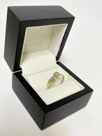 Bicolor Gouden Fantasie Ring 0.02 Briljantgeslepen Diamant, Goud, 18 tot 19, Goud, Met edelsteen