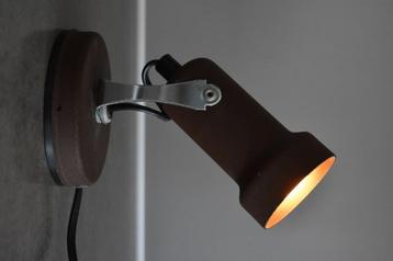Retro vintage design wandlampje bruin vermoedelijk Herda beschikbaar voor biedingen