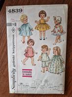Vintage poppen kleding patroon Simplicity maat 45, Hobby en Vrije tijd, Kledingpatronen, Ophalen of Verzenden, Zo goed als nieuw