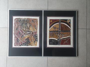 Noel Doyle - 2 zeefdrukken in wissellijst - 51 x 71 cm beschikbaar voor biedingen