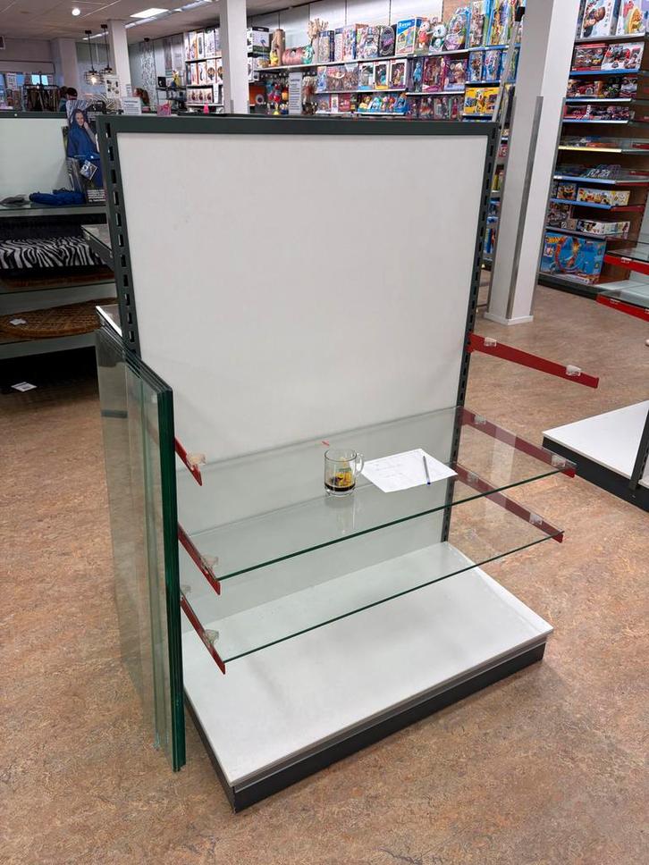 Glazen winkelkast met legplanken, Antiek en Kunst, Antiek | Meubels | Kasten, Ophalen