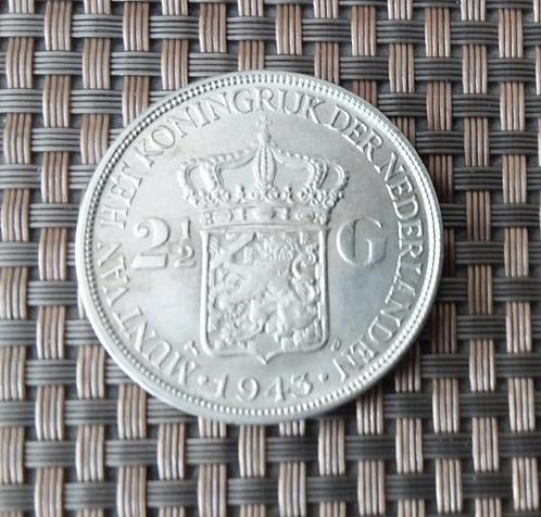 Rijksdaalder Wilhelmina 1943 pr/fdc, Postzegels en Munten, Munten | Nederland, 2½ gulden, Koningin Wilhelmina, Zilver, Verzenden
