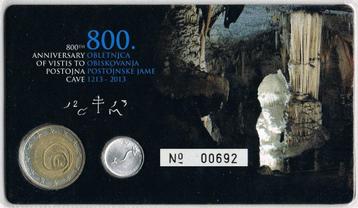 Slovenië 2013 - Grotten van Postojna in coincard beschikbaar voor biedingen
