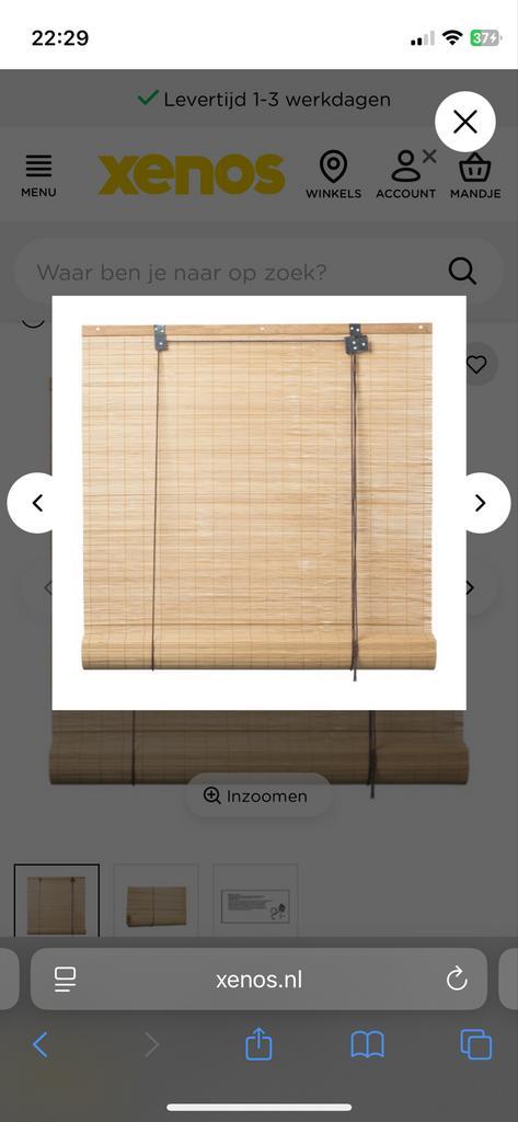 Rolgordijn Bamboe Xenos 60x180 cm, Huis en Inrichting, Stoffering | Gordijnen en Lamellen, Zo goed als nieuw, 150 tot 200 cm, 50 tot 100 cm