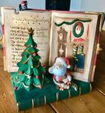 UNIEKE KERSTDECORATIE KERSTBEELD: KERSTBOEK MET MUZIEKDOOS, Diversen, Kerst, Ophalen of Verzenden, Zo goed als nieuw