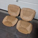 Biezen Stoelmatten - Set van 4, Ophalen, Gebruikt, Bruin, Riet of Rotan