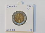 2-euromunt Duitsland (D) J 2021 Koers LX-K8.2, Ophalen of Verzenden, Duitsland, 2 euro, Losse munt