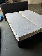 180x200 Boxspring (altijd met topper gebruikt) antraciet, Ophalen, Tweepersoons, Zo goed als nieuw, 180 cm