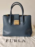 Prachtige leren Furla Metropolis met stofzak., Verzenden, Zo goed als nieuw, Blauw, Handtas