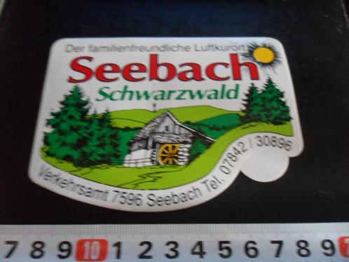 sticker Duitsland Seebach Schwarzwald  Luftkurort, Verzamelen, Stickers, Zo goed als nieuw, Bedrijf of Vereniging, Ophalen