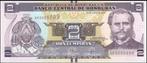 Honduras bankbiljet 2 Lempiras 2019, Pick 97d UNC, Ophalen of Verzenden, Zuid-Amerika, Los biljet