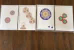 Set van vier handgemaakte ansichtkaarten met envelop, Ophalen of Verzenden, Nieuw, Kerst