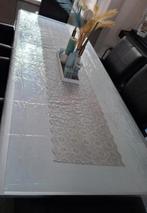 Grote familietafel 250x90 cm, 200 cm of meer, Zo goed als nieuw, Vijf personen of meer, Glas
