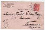 Briefkaart Baexem L Coumans Hooi stroo houthandel 1910, Ophalen, Voor 1920, Gelopen, Limburg