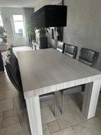 Eettafel met  6 stoelen, Ophalen, 50 tot 100 cm, Zo goed als nieuw, Vijf personen of meer