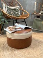 Vintage poef, Huis en Inrichting, Overige materialen, Minder dan 50 cm, Q, Minder dan 50 cm