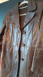 Vintage leren jas van Vila, Bruin, Vila, Ophalen of Verzenden, Maat 36 (S)