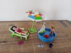 Playmobil 4864 moeder met kind zwembad ligbed en parasol, Kinderen en Baby's, Ophalen of Verzenden, Zo goed als nieuw