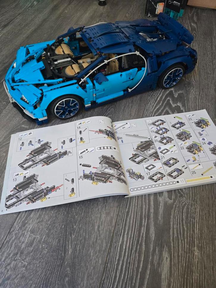 Bugatti Chiron 1:8 Bouwstenen Set 2x, Kinderen en Baby's, Speelgoed | Bouwstenen, Zo goed als nieuw, Ophalen of Verzenden