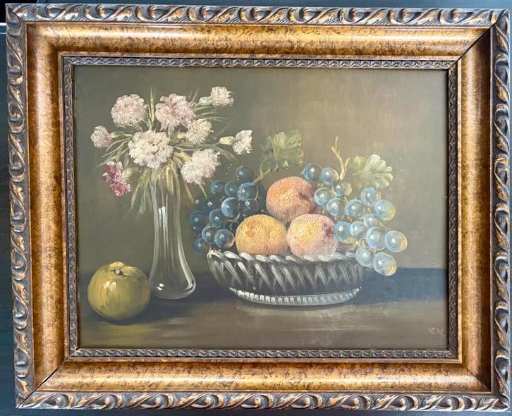 Mooi Stilleven op paneel geschilderd, Antiek en Kunst, Kunst | Schilderijen | Klassiek, Ophalen