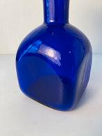 Vintage kobalt blauw glazen vaas , made in Italy, Gebruikt, Blauw, Onbekend, Ophalen of Verzenden