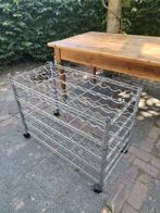 * rek; verrijdbaar wijnrek of flessenrek voor 50 flessen, Huis en Inrichting, Ophalen, Metaal, Minder dan 50 cm, 25 flessen of meer