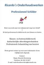 Ervaren Schilder, Diensten en Vakmensen, Schilders en Behangers, Kleuradvies, Behangen