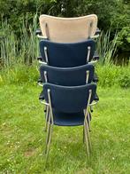 4 industriële buisframe stoelen Gebr. De Wit + armleuningen, Verzamelen, Ophalen, Huis en Inrichting