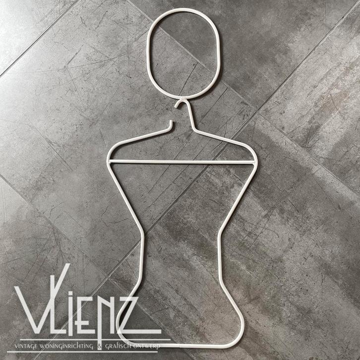 Vintage wit metalen paspop, kledinghanger retro torso, Verzamelen, Retro, Huis en Inrichting, Ophalen