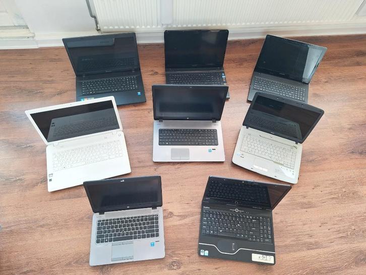 8 defecte laptops, Computers en Software, Windows Laptops, Niet werkend, 17 inch of meer, Onbekend, Ophalen