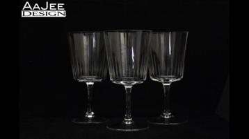 3 Schott Zwiesel - Wijnglas - Gegraveerde lijnen - Kristal beschikbaar voor biedingen