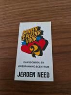 1496 Sticker Dansschool Jeroen Need, Ophalen of Verzenden, Gebruikt, Overige typen