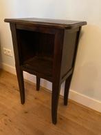 Houten Bijzettafel / nachtkastje, Minder dan 55 cm, Gebruikt, Rechthoekig, Hout