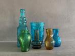 Gekleurd Glas KLEINE Vaasjes Flesje, Antiek en Kunst, Curiosa en Brocante, Ophalen of Verzenden