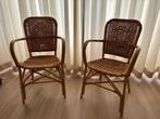 Twee rotan stoelen., Twee, Gebruikt, Bruin, Ophalen