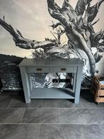 Teakhout (tv) dressoir en sidetable, Huis en Inrichting, Kasten | Dressoirs, Ophalen, 100 tot 150 cm, Teakhout, Zo goed als nieuw
