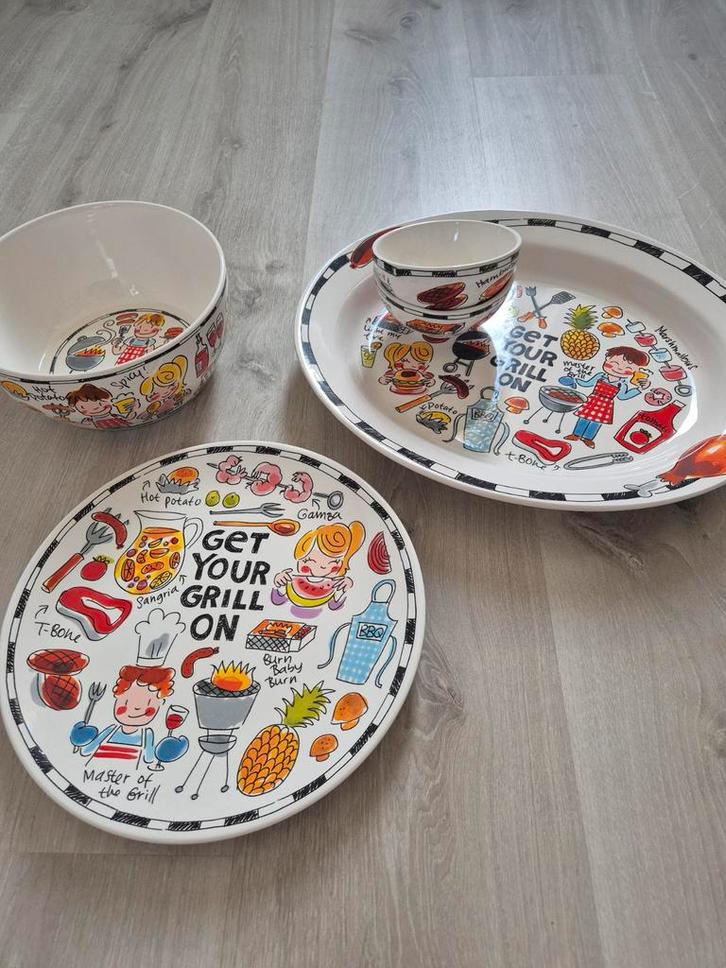 Blond Amsterdam BBQ Set - Compleet!, Huis en Inrichting, Keuken | Servies, Zo goed als nieuw, Schaal of Schalen, Blond Amsterdam