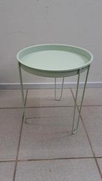 Bijzet tafeltje metaal mint groen 40cm rond bij 45cm hoog, Huis en Inrichting, Tafels | Bijzettafels, Minder dan 45 cm, Minder dan 55 cm