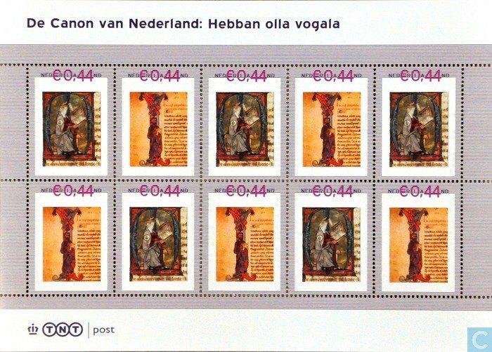 Canon van Nederland: Hebban Olla Vogala, Postzegels en Munten, Postzegels | Nederland, Postfris, Na 1940, Ophalen of Verzenden