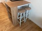 Woltu bartable with 2 stools, Huis en Inrichting, Tafels | Eettafels, Ophalen, Zo goed als nieuw