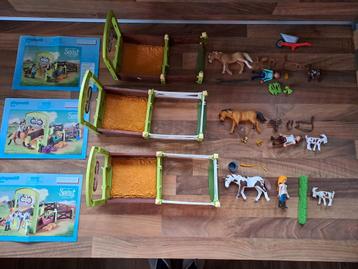 3 playmobiel paardenstallen van Lucky en Spirit uit de film beschikbaar voor biedingen