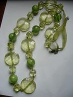 MOOIE LANGE VINTAGE KETTING MET GROEN TINTEN, Sieraden, Tassen en Uiterlijk, Antieke sieraden, Verzenden, Overige materialen, Ketting