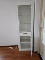Twee hoogglans witte vitrine kasten, Huis en Inrichting, Kasten | Vitrinekasten, Ophalen, 50 tot 100 cm, Zo goed als nieuw, Minder dan 100 cm