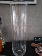 Mooie hoge vaas / bloemenvaad van glas 50 x 14,5 OPHALEN!, Ophalen, Overige kleuren, Minder dan 50 cm, Glas