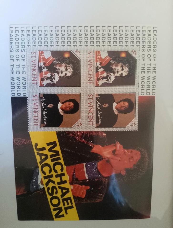 Michael Jackson - St. Vincent postzegels, Postzegels en Munten, Postzegels | Thematische zegels, Gestempeld, Overige thema's, Ophalen of Verzenden